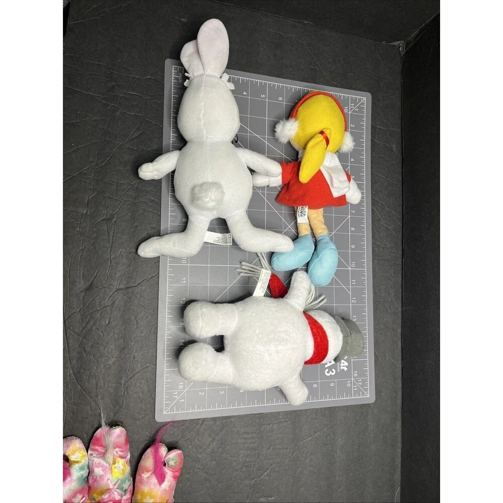 Set of 3 Frosty Plush Toys Frosty, Karen, Hocus Pocus Rabbit 9-11 inches